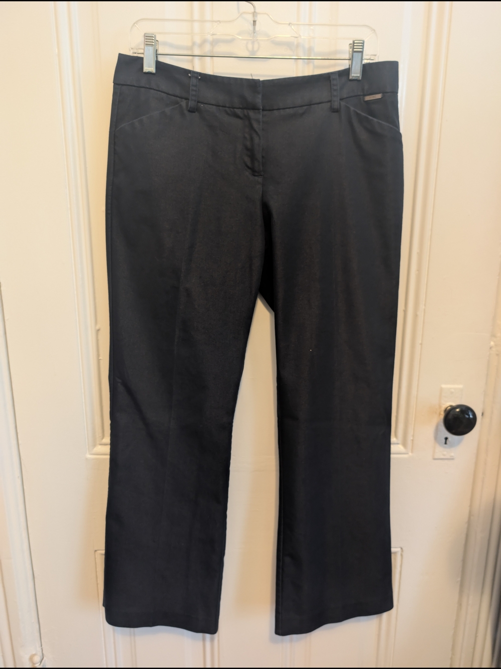 New York & Company Navy Blue/Black Boot-Cut Dress Pants